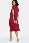 Zivame Looney Tunes Knit Cotton Mid Length Nightdress - Beet Red — thumbnail 3